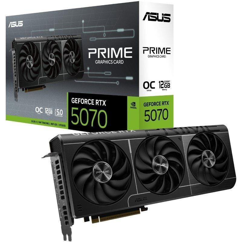 Tarjeta Gráfica Asus Prime GeForce RTX 5070 OC Edition/ 12GB GDDR7