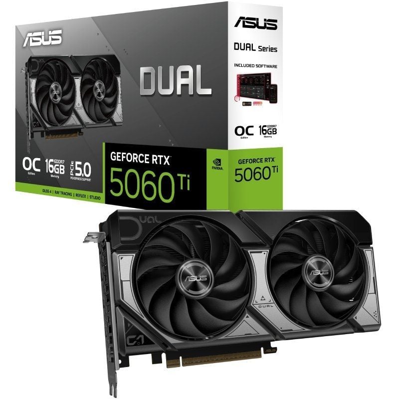 Tarjeta Gráfica Asus Dual GeForce RTX 5060 Ti OC/ 16GB GDDR7
