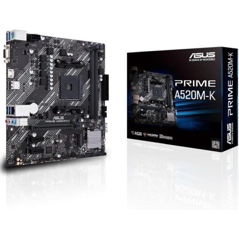 Placa Base Asus Prime A520M-K Socket AM4/ DDR4/ PCIe 3.0/ Micro ATX