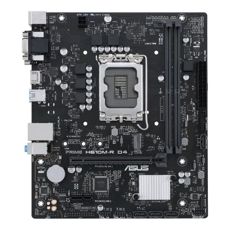 Placa Base Asus Prime H610M-R D4 Socket 1700/ DDR4/ PCIe 4.0/ Micro ATX/ Bulk