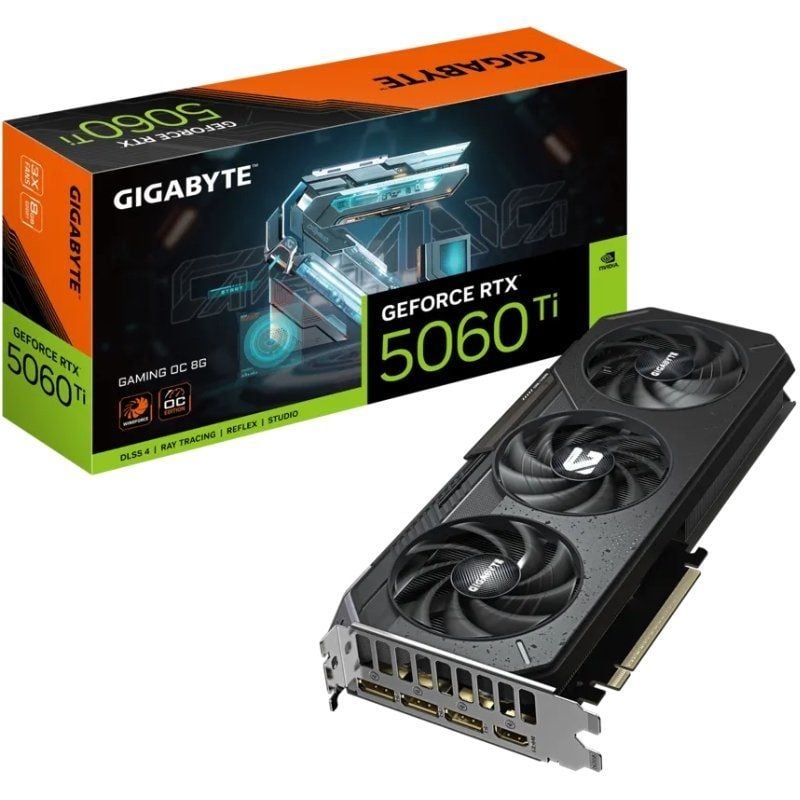 Tarjeta Gráfica Gigabyte GeForce RTX 5060 Ti Gaming OC/ 8GB GDDR7