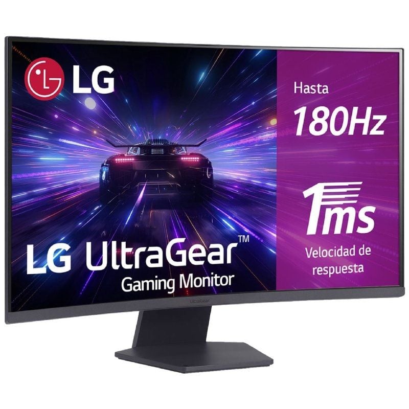Monitor Gaming Curvo LG UltraGear 32GS60QC-B 31.5'/ QHD/ 1ms/ 180Hz/ VA/ Negro