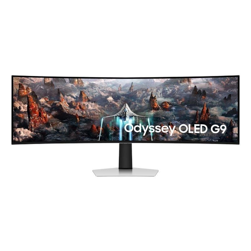 Monitor Gaming Ultrapanorámico Curvo Samsung Odyssey OLED G9 S49CG934SU 49'/ Dual QHD/ 0.03ms/ 240Hz/ OLED/ Multimedia/ Regulable en altura/ Plata