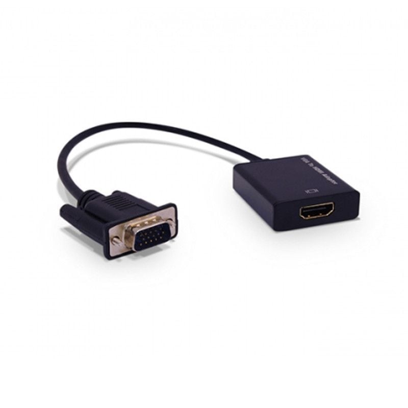 Cable Conversor 3GO C132 HDMI Hembra - VGA Macho/ 28.5cm/ Negro