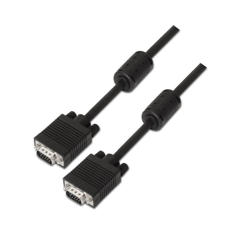 Cable SVGA Aisens A113-0072/ VGA Macho - VGA Macho/ Hasta 3W/ 10Mbps/ 3m/ Negro