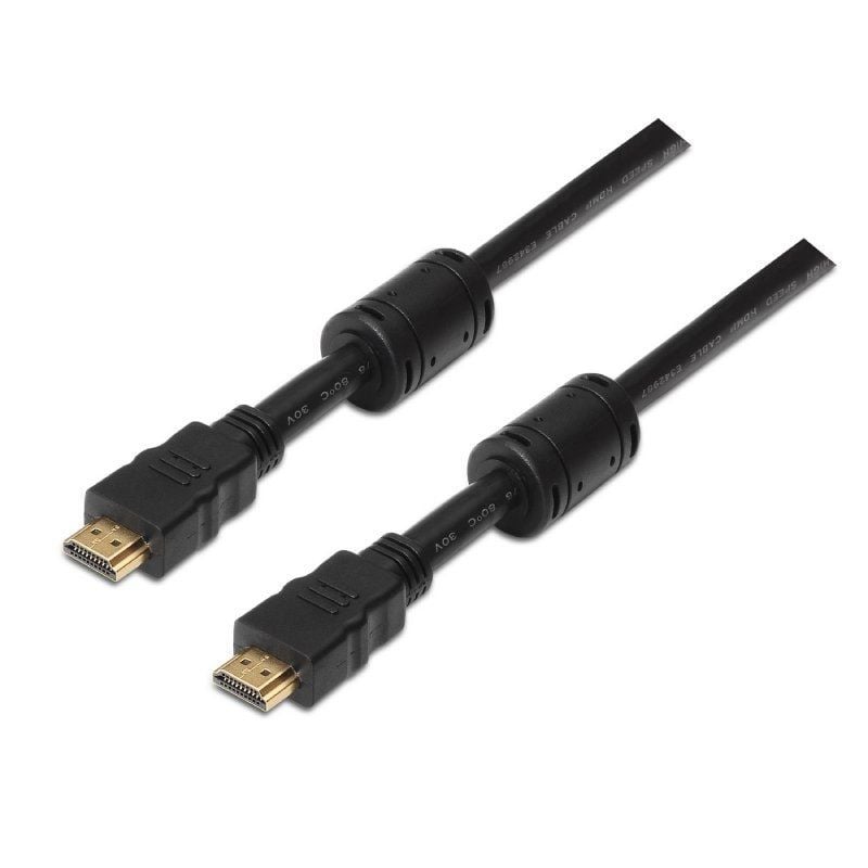 Cable HDMI 1.4 Aisens A119-0102/ HDMI Macho - HDMI Macho/ Hasta 10W/ 720Mbps/ 10m/ Negro