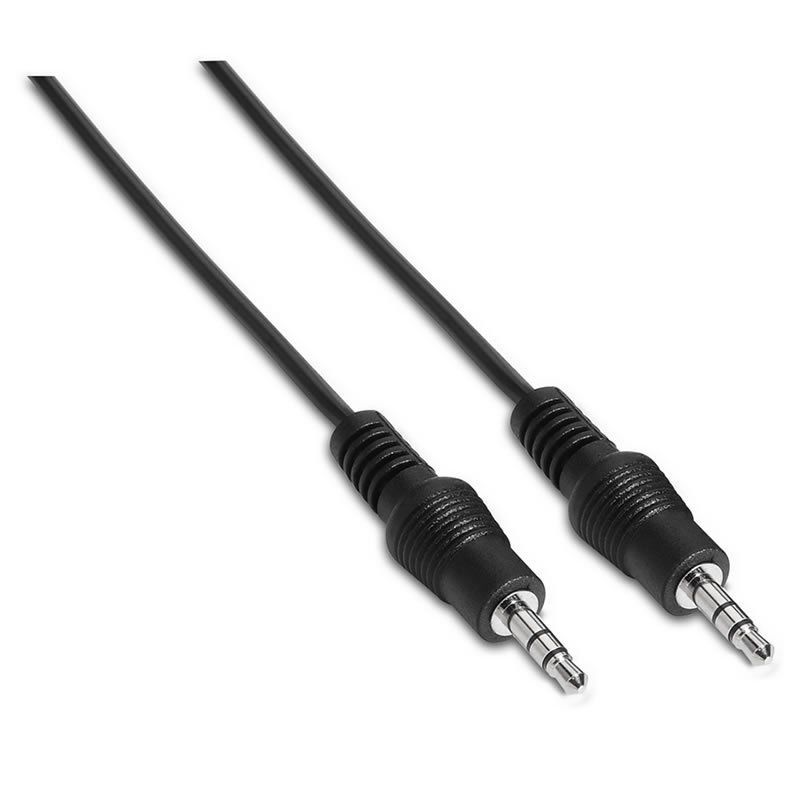 Cable Estéreo Aisens A128-0141/ Jack 3.5 Macho - Jack 3.5 Macho/ Hasta 0.1W/ 30cm/ Negro