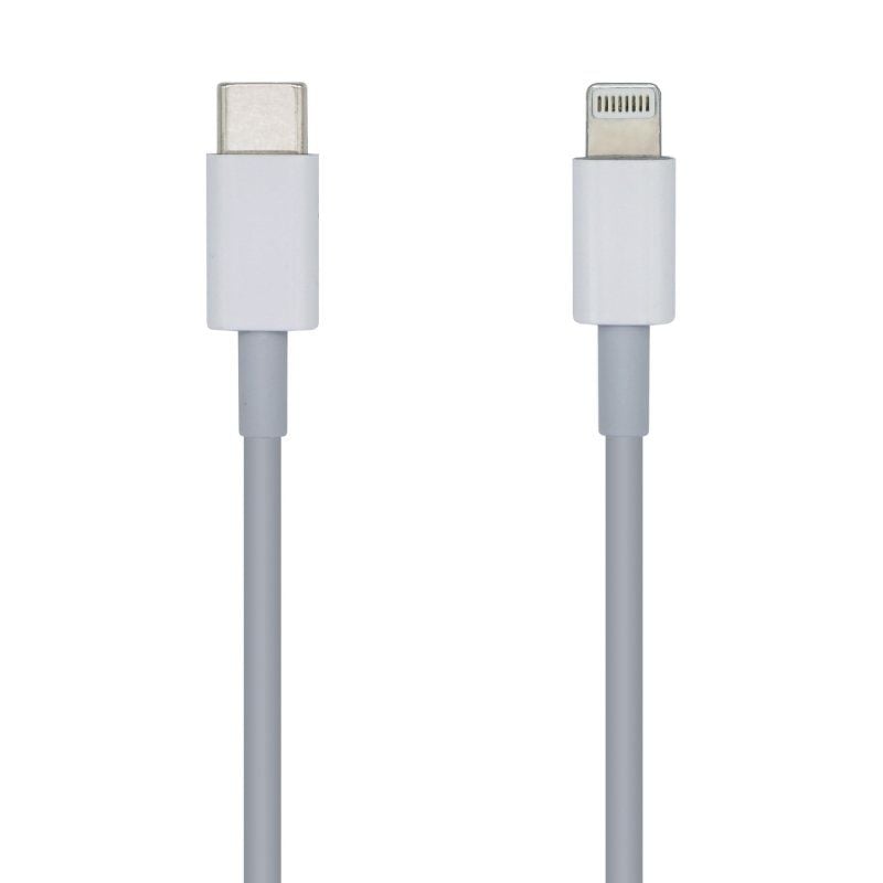 Cable Lightning Aisens A102-0443/ Lightning Macho - USB Tipo-C Macho/ 2m/ Blanco