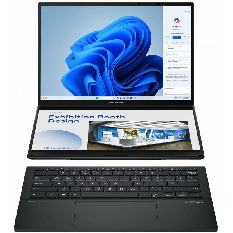 Portátil Asus ZenBook Duo OLED UX8406MA-PZ255W Intel Core Ultra 9-185H/ 32GB/ 1TB SSD/ 14'+14' Táctil/ Win11