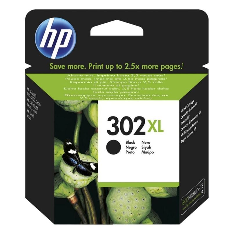 Cartucho de Tinta Original HP nº302 XL Alta Capacidad/ Negro