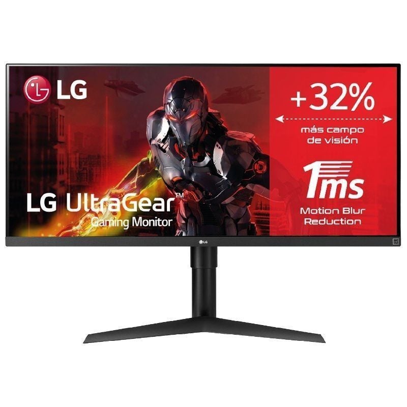 Monitor Gaming Ultrapanorámico LG 34WP65G-B 34'/ WFHD/ 1ms/ 75Hz/ IPS/ Regulable en altura/ Negro