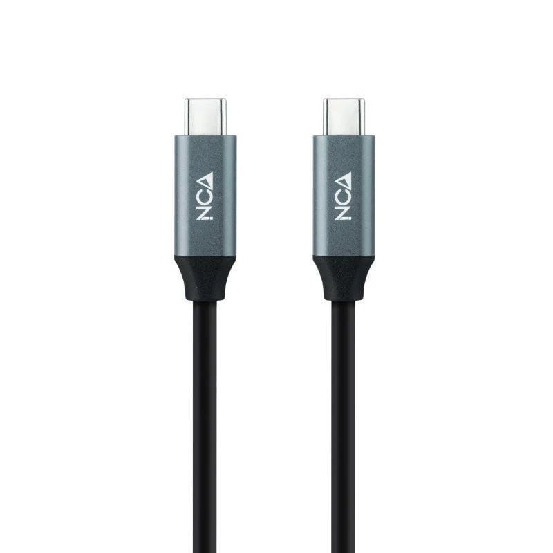 Cable USB 3.2 Nanocable 10.01.4303/ USB Tipo-C Macho - USB Tipo-C Macho/ 3m/ Gris y Negro