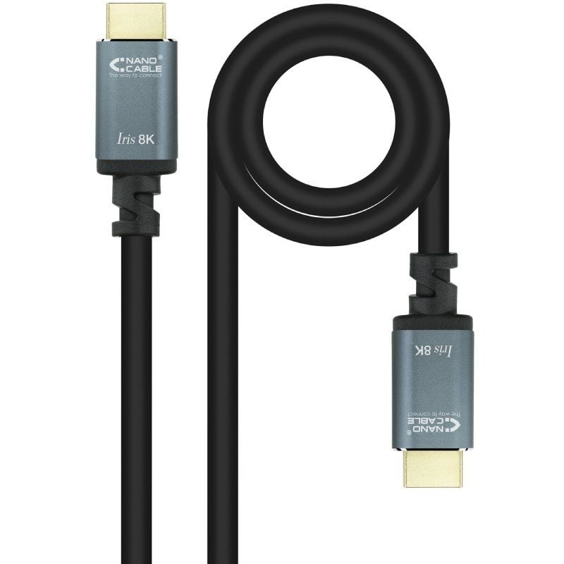 Cable HDMI 2.1 IRIS 8K Nanocable 10.15.8010/ HDMI Macho - HDMI Macho/ 10m/ Negro