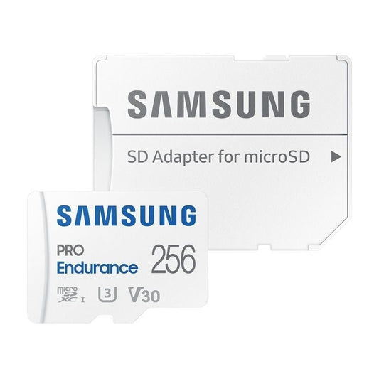 Tarjeta de Memoria Samsung Pro Endurance 256GB microSD XC con Adaptador/ Clase 10/ 100MBs