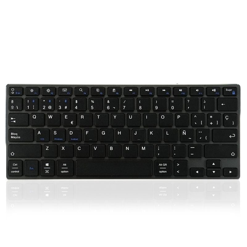 Teclado Compacto Inalámbrico por Bluetooth Subblim Advance Compact/ Gris