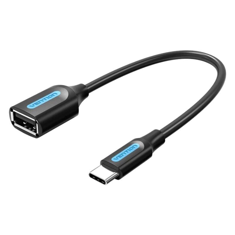 Conversor Vention CCSBB/ USB Tipo-C Macho - USB Hembra/ 15cm/ Negro