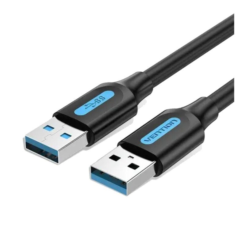 Cable USB 3.0 Vention CONBF/ USB Macho - USB Macho/ 5Gbps/ 1m/ Negro