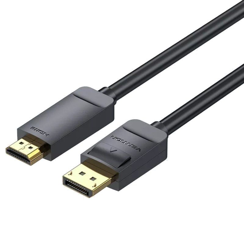 Cable Conversor Vention HAGBI/ DisplayPort Macho - HDMI 4K Macho/ 3m/ Negro