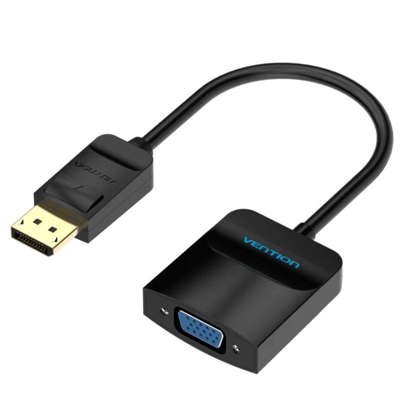 Conversor Vention HBFBB/ Displayport Macho - VGA Hembra/ 15cm/ Negro